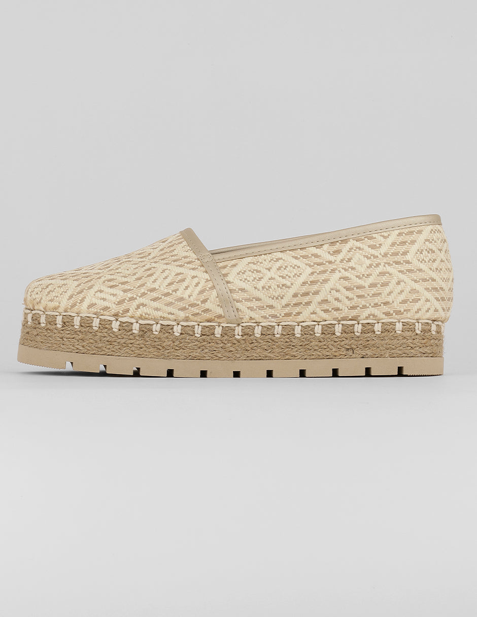Alpargatas Exterior Textil Color Beige Para Mujer De RBCOLLECTION