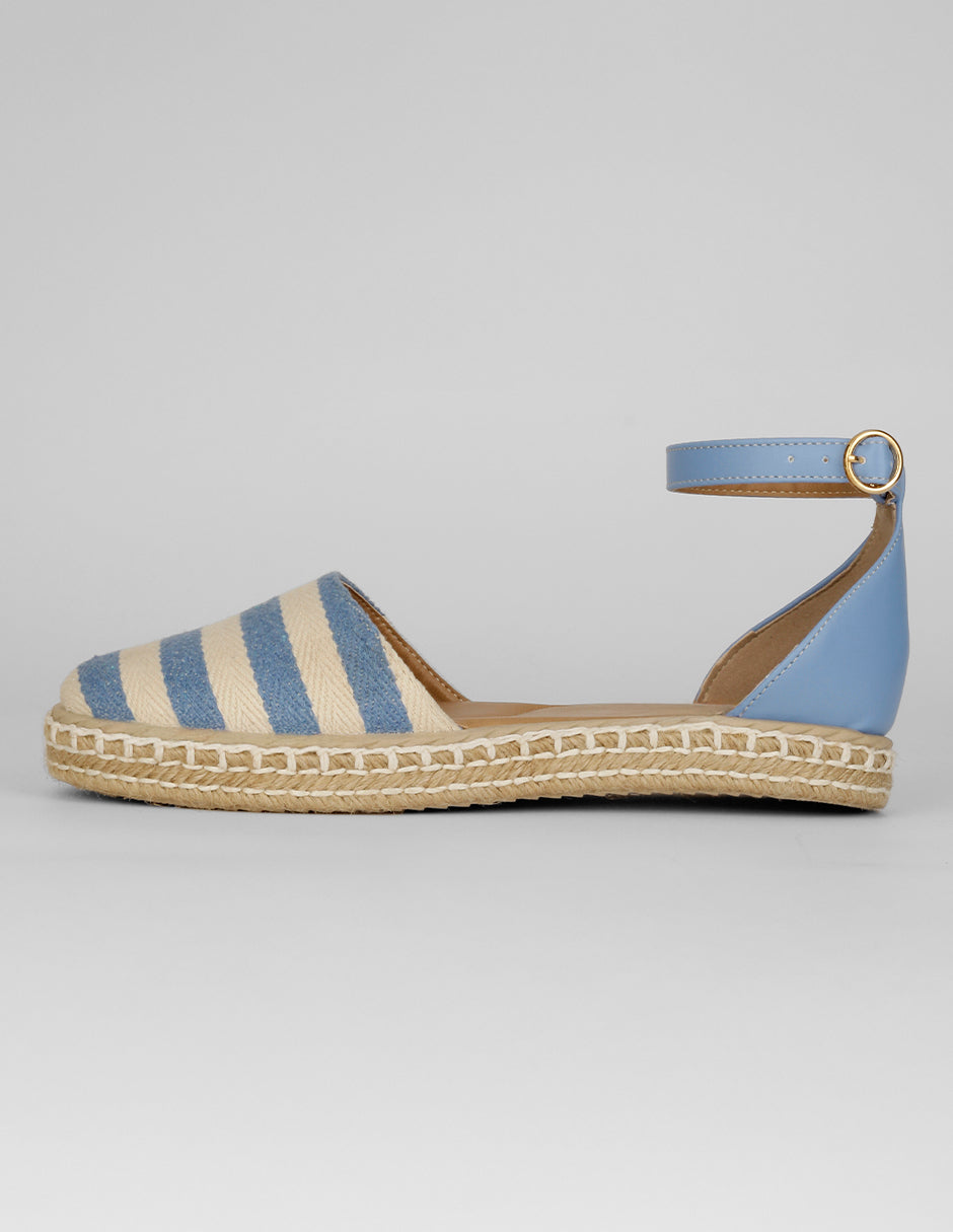 Sandalias de piso Exterior Textil Color Azul Para Mujer De RBCOLLECTION