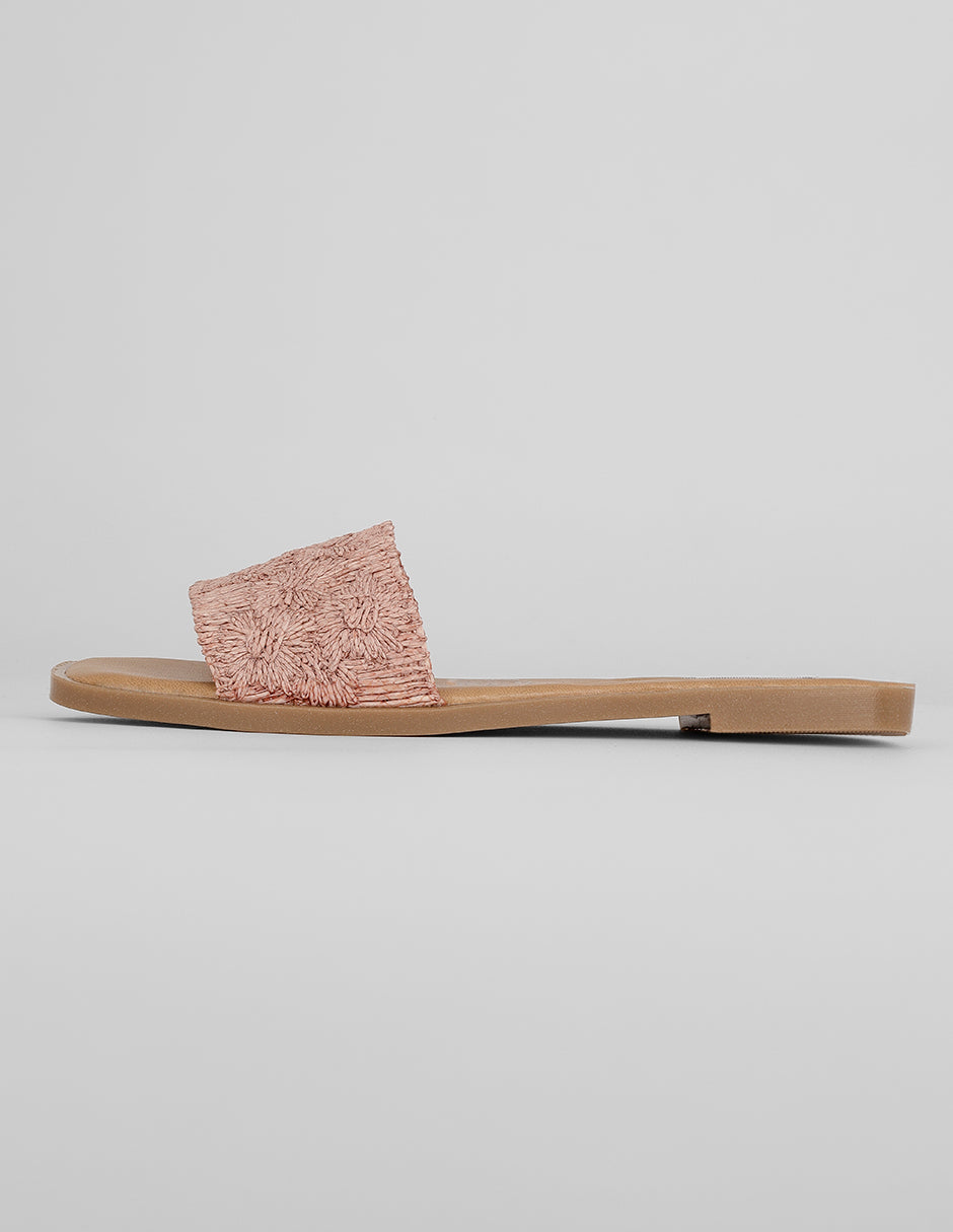 Sandalias de piso Exterior Sintético Color Rosa Para Mujer De RBBASICS