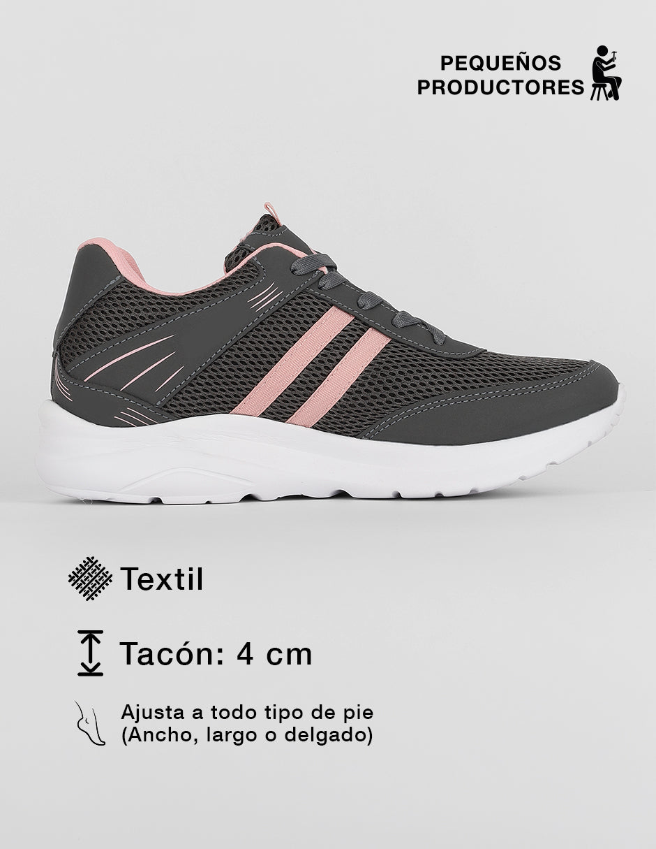 Tenis para entrenamiento  Sport en Textil – Gris