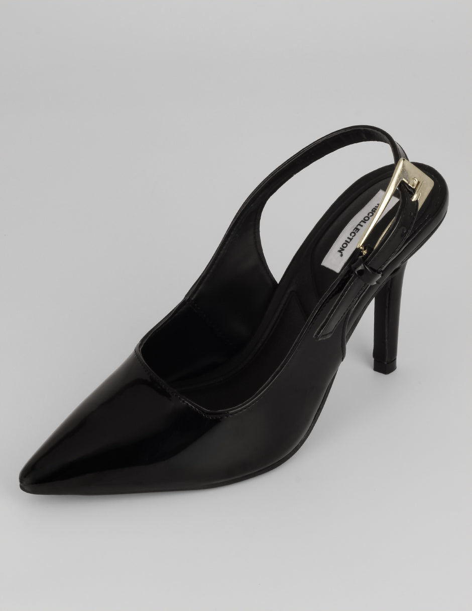Zapatillas Slingback en Charol – Negro