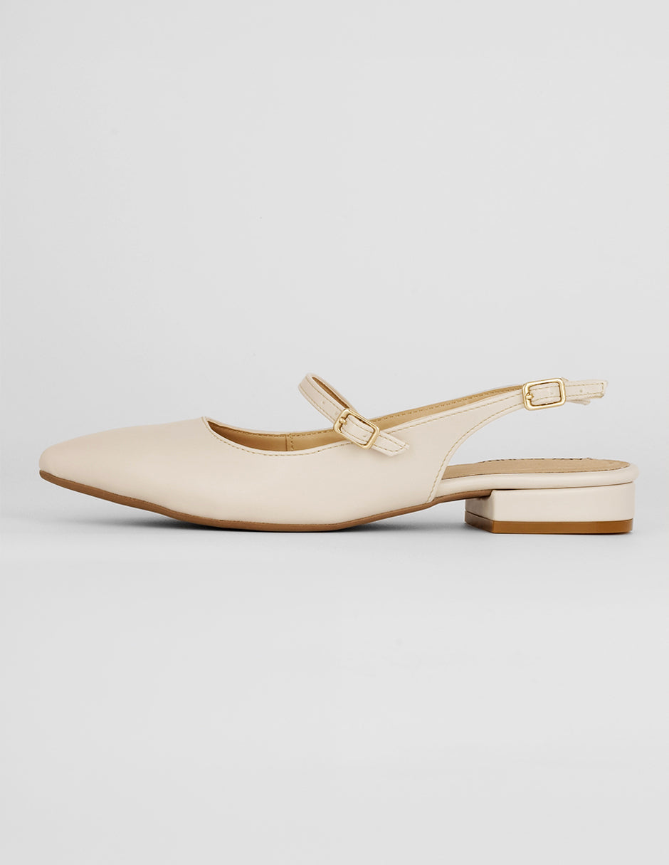 Flats puntales Exterior Piel vegana Color Late Para Mujer De RBCOLLECTION