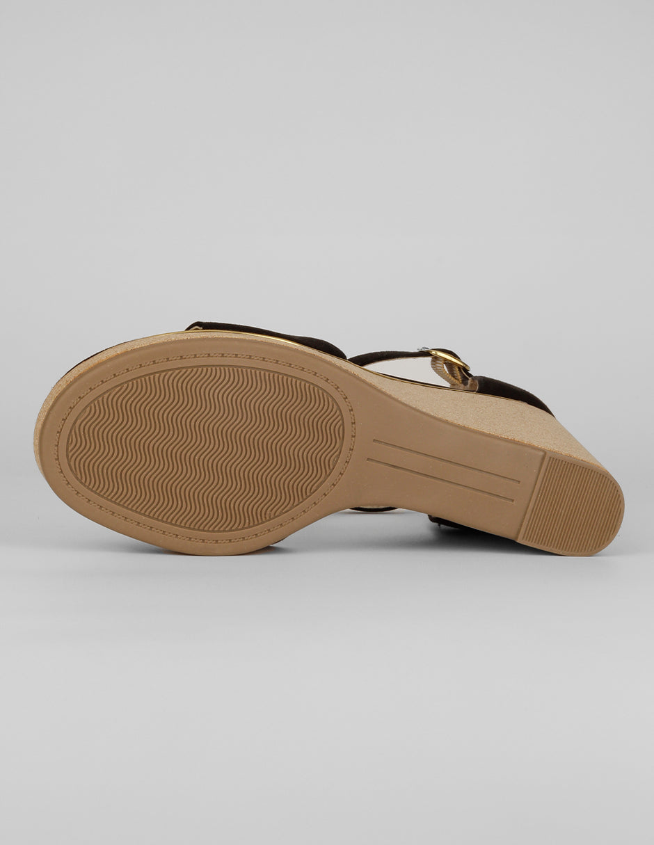 Sandalias con plataforma Naia en Gamuza – Negro