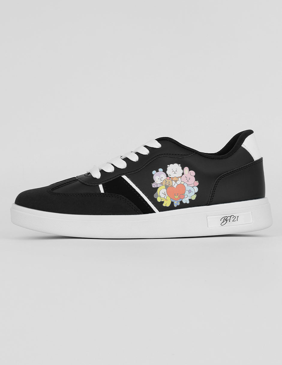 Tenis con cordones Exterior Sintético Color Negro Para Mujer De RBCOLLECTION