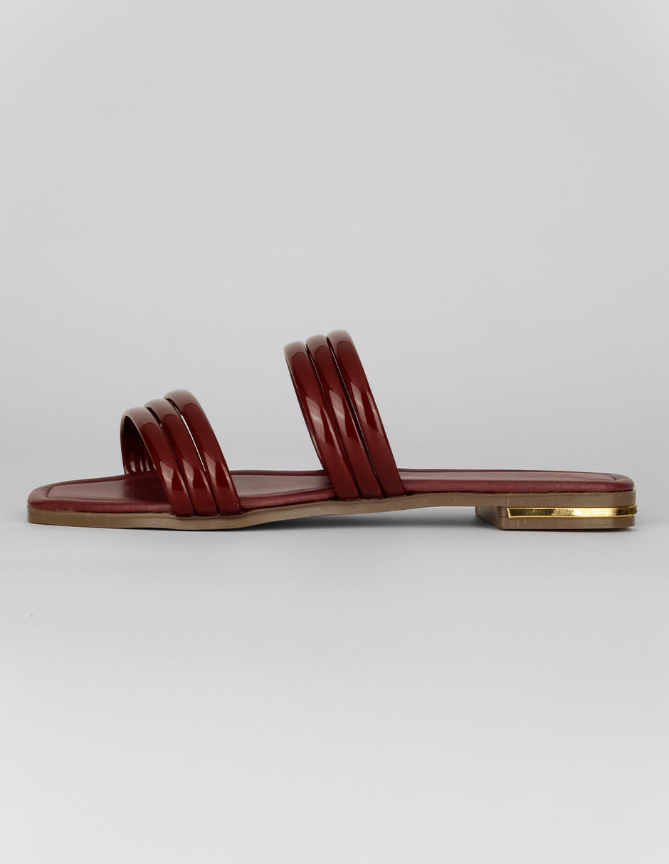 Sandalias de piso Exterior Charol Color Rojo Para Mujer De RBBASICS
