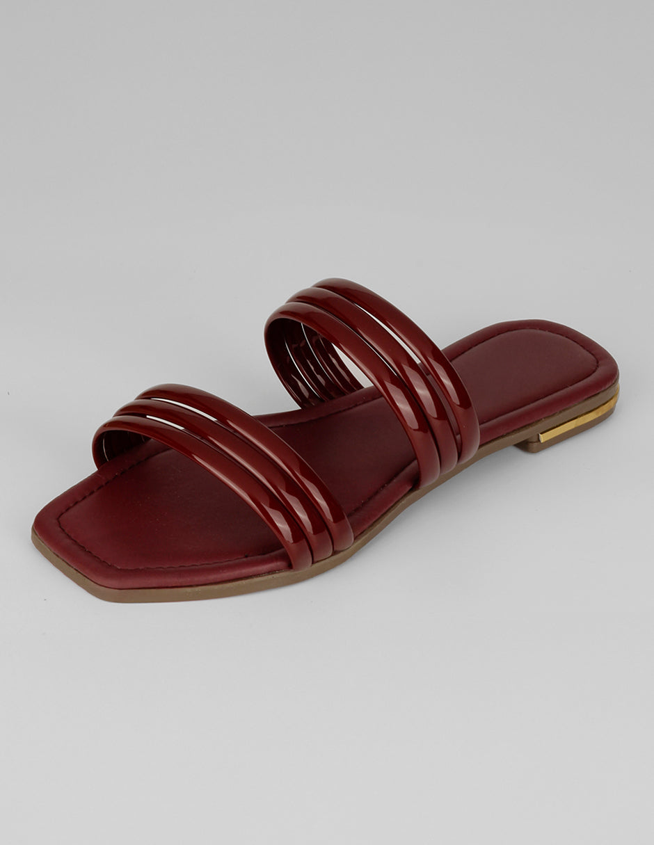 Sandalias de piso Soft en Charol – Rojo