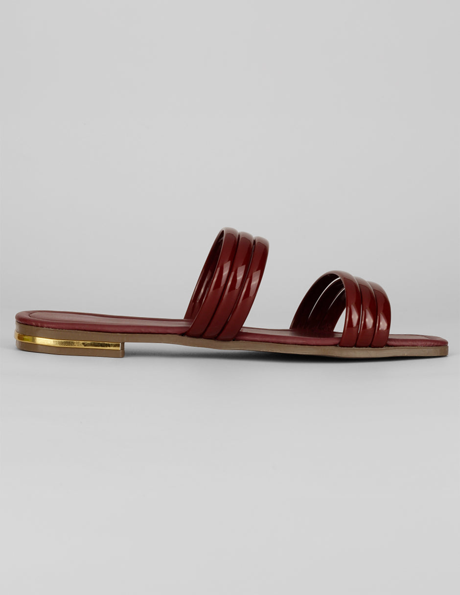 Sandalias de piso Soft en Charol – Rojo