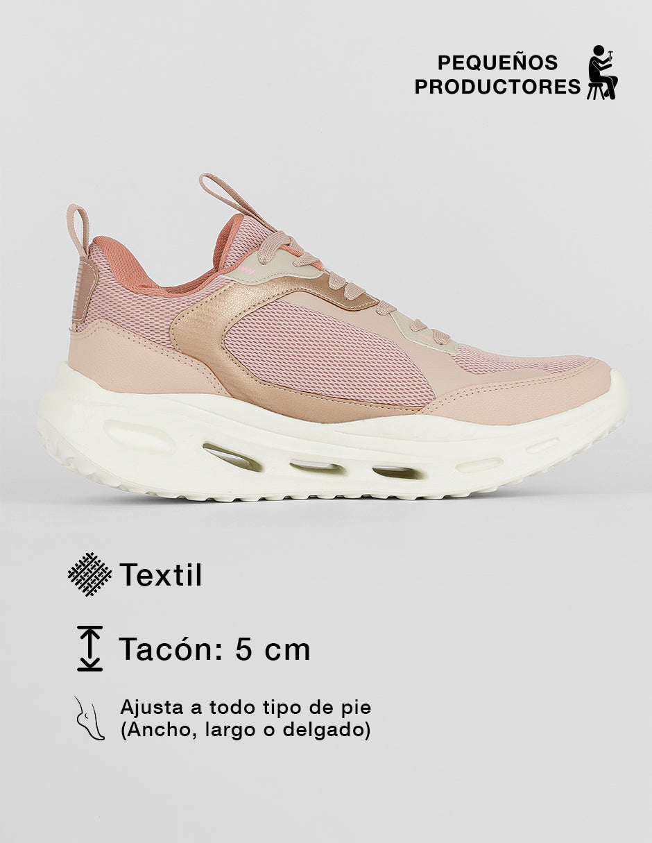 Tenis para entrenamiento  Sport en Textil – Rosa
