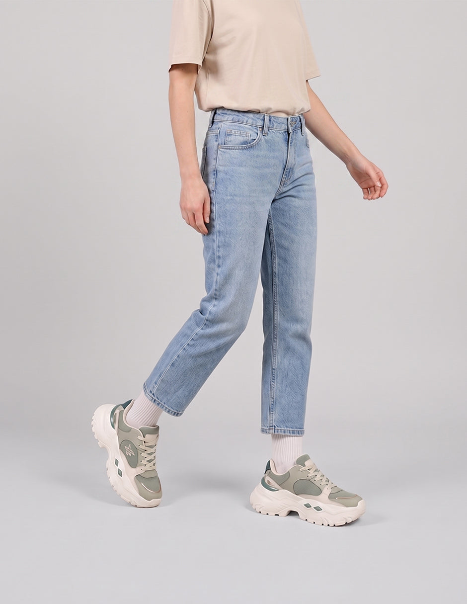 Tenis tipo deportivo  Chunk en Textil – Verde