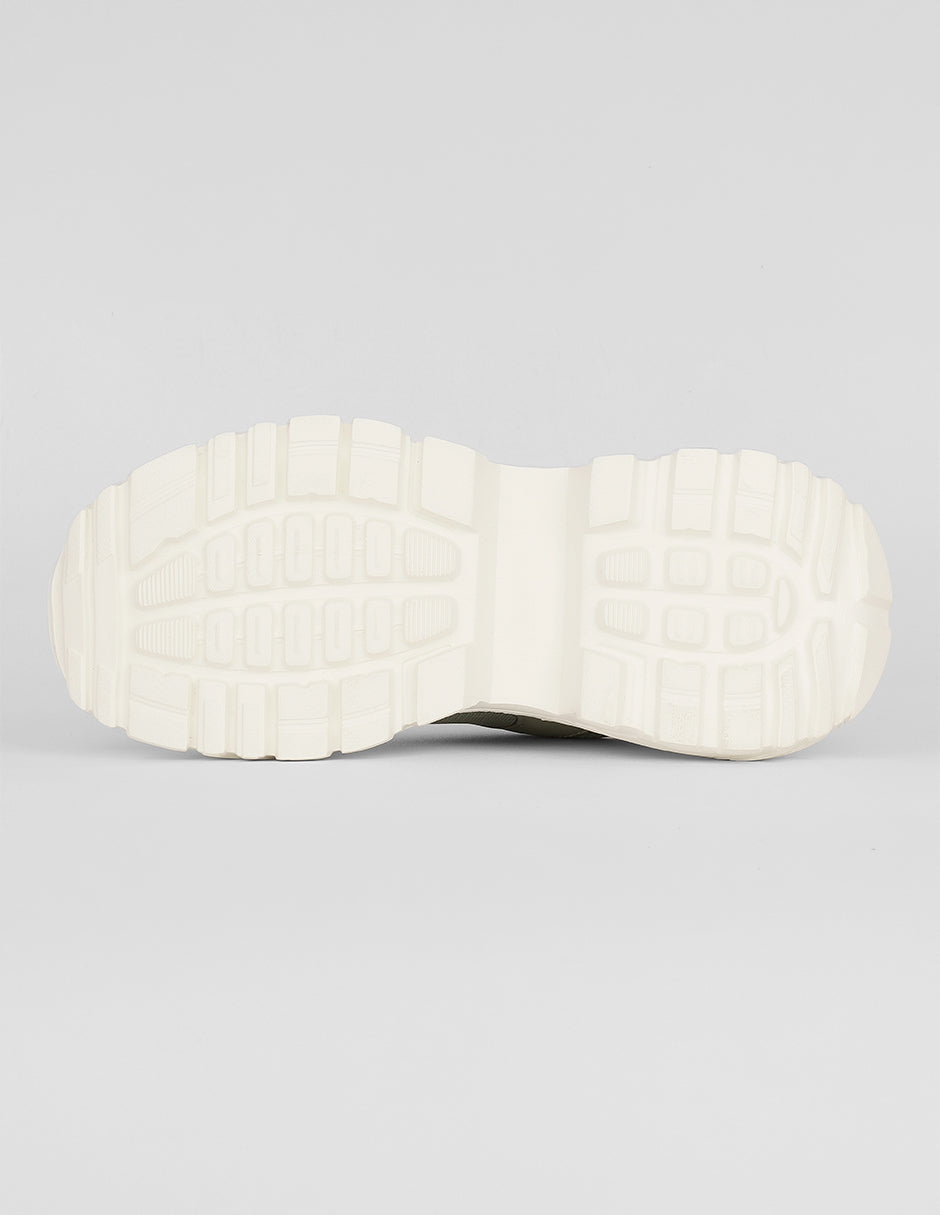 Tenis tipo deportivo  Chunk en Textil – Verde
