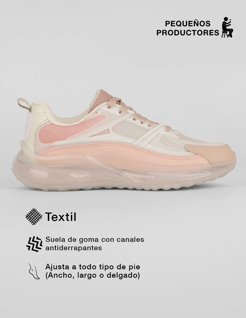 Tenis para entrenamiento  Agle en Textil – Blanco