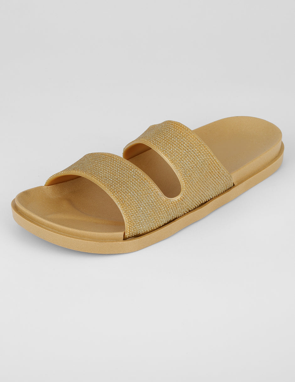Sandalias de piso Walky en Sintético – Dorado