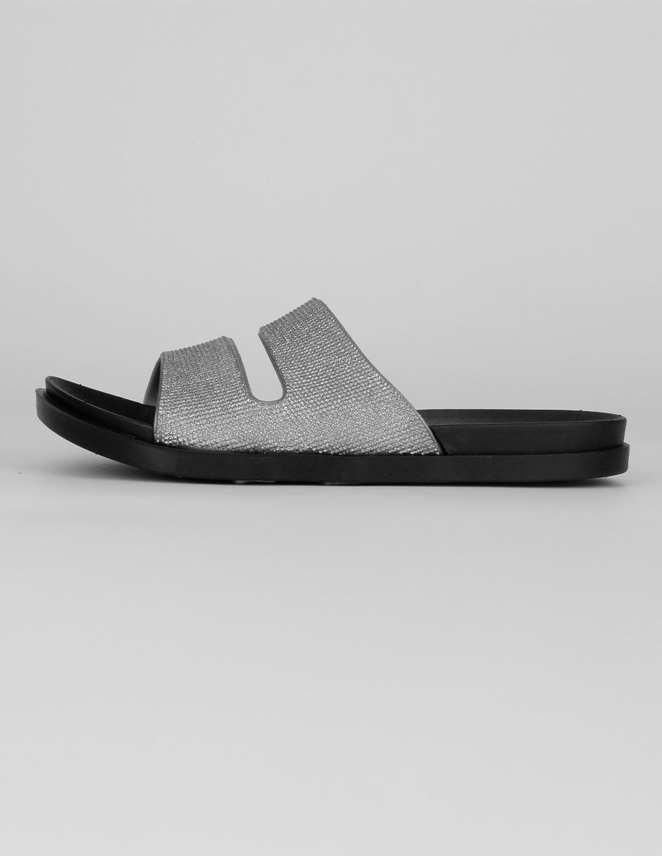 Sandalias de piso Exterior Sintético Color Plata Para Mujer De RBBASICS