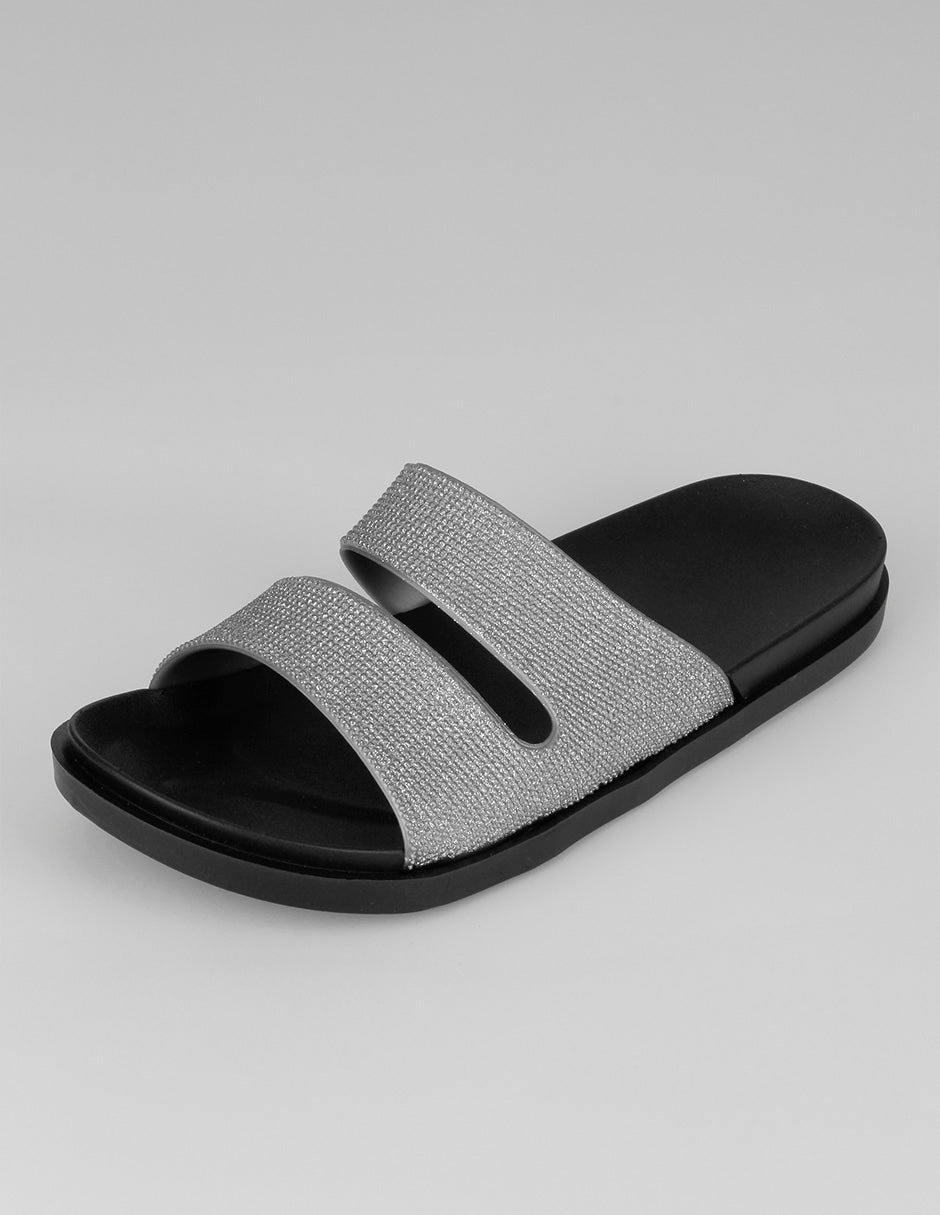 Sandalias de piso Yuri en Sintético – Plata