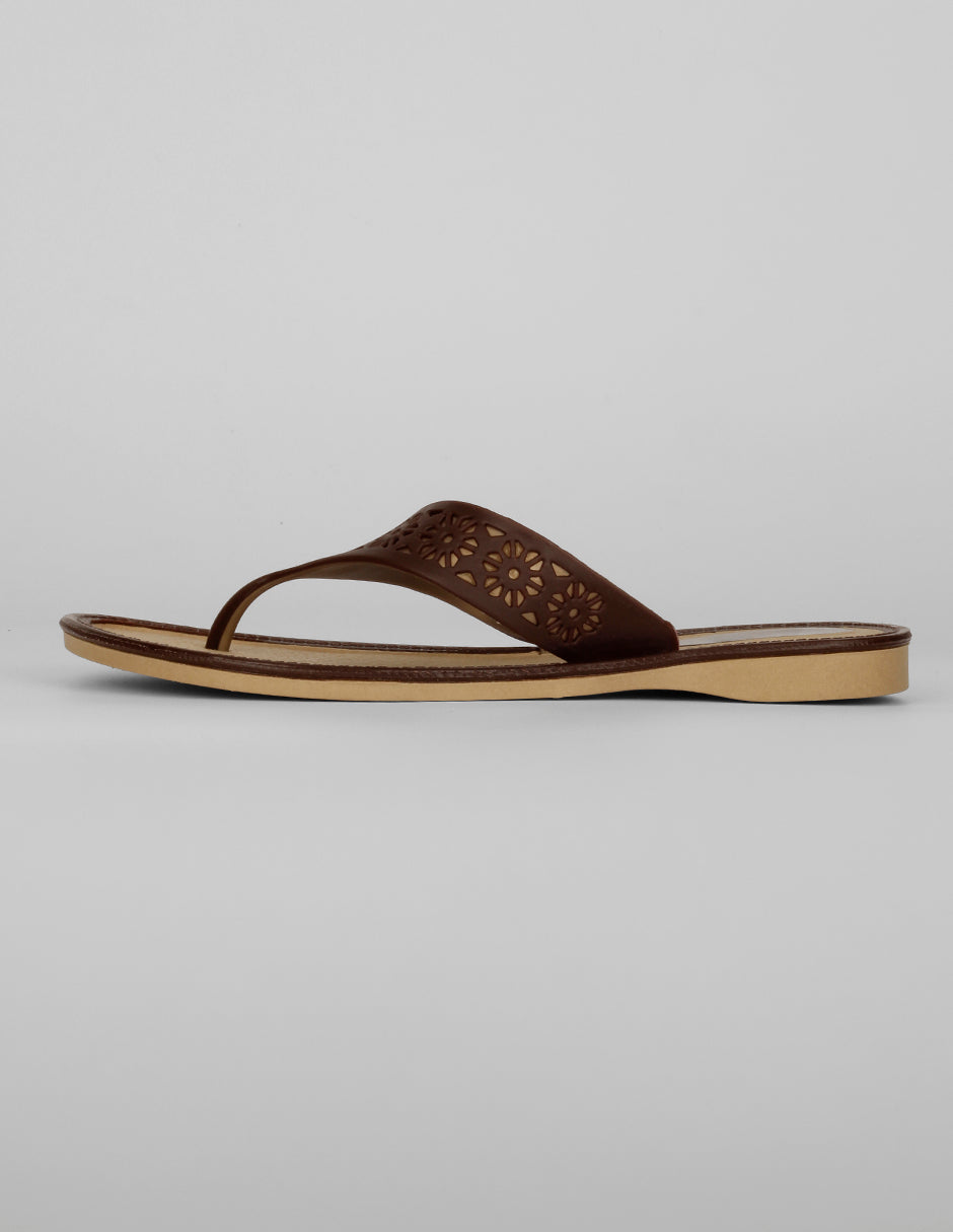 Sandalias de piso Exterior Sintético Color Café Para Mujer De RBBASICS