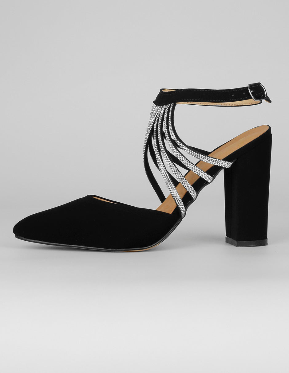 Zapatillas Exterior Gamuza Color Negro Para Mujer De RBCOLLECTION
