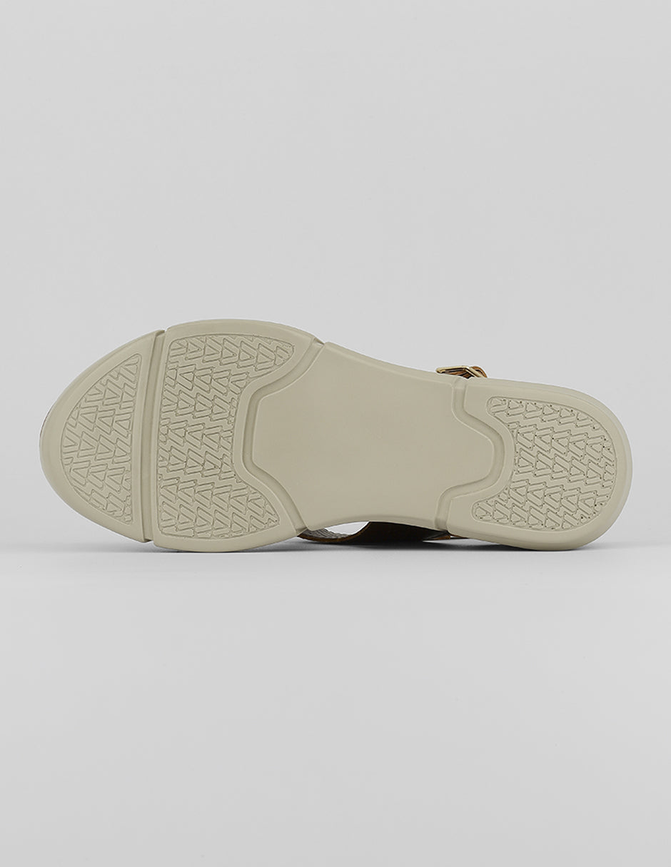 Sandalias con plataforma Naia en Piel vegana – Café