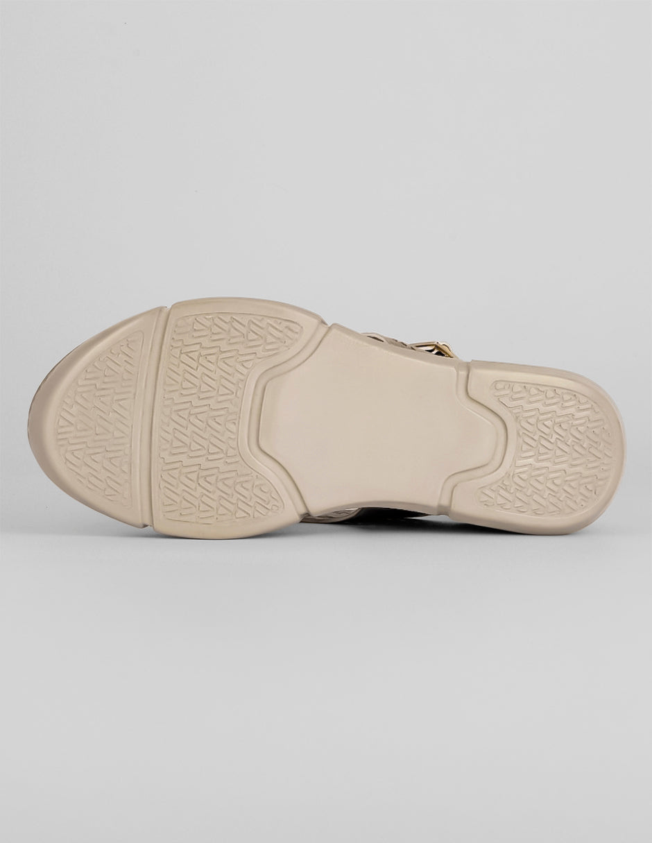 Sandalias con plataforma Naia en Piel vegana – Beige