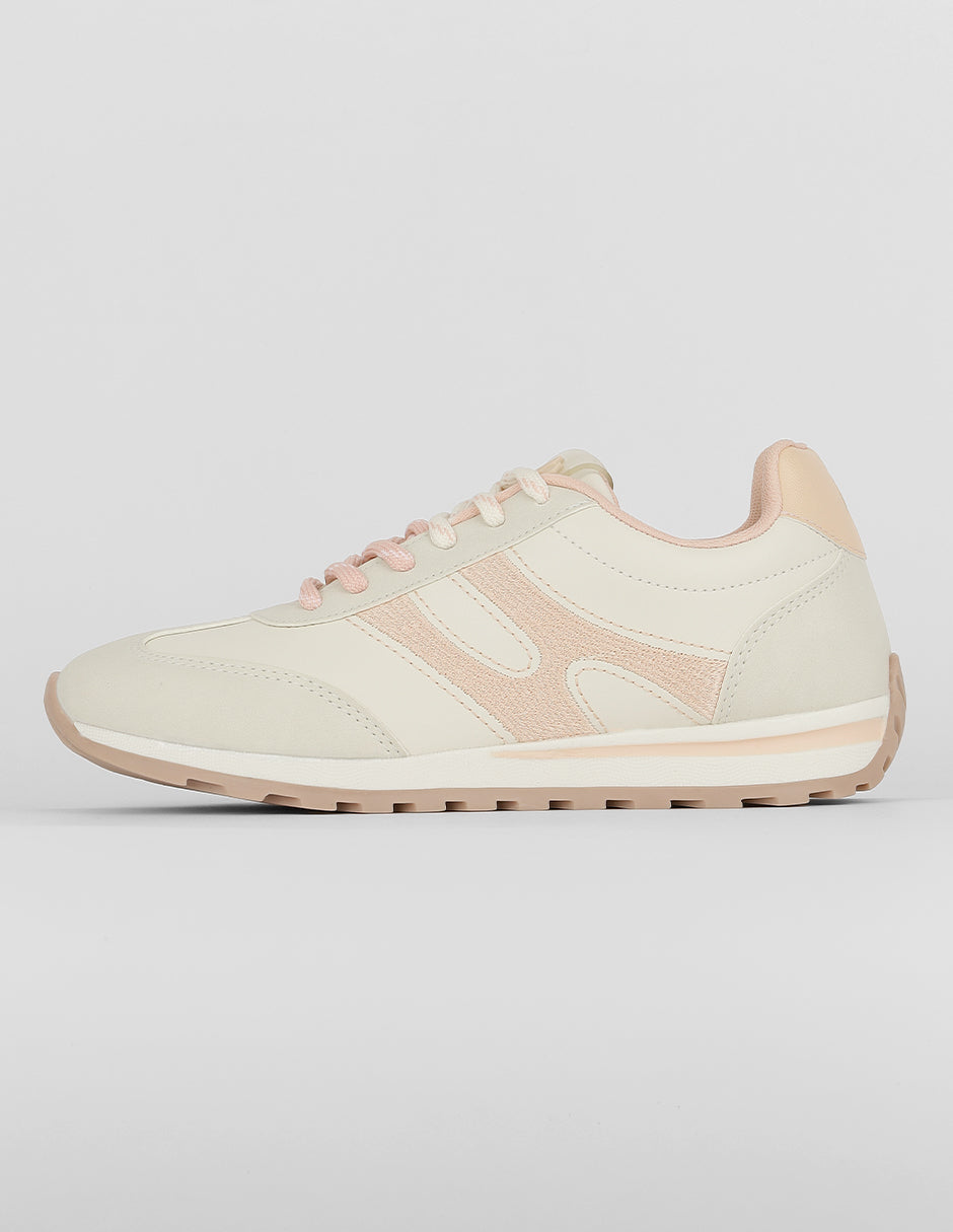 Tenis con cordones Exterior Piel vegana Color Late Para Mujer De RBCOLLECTION
