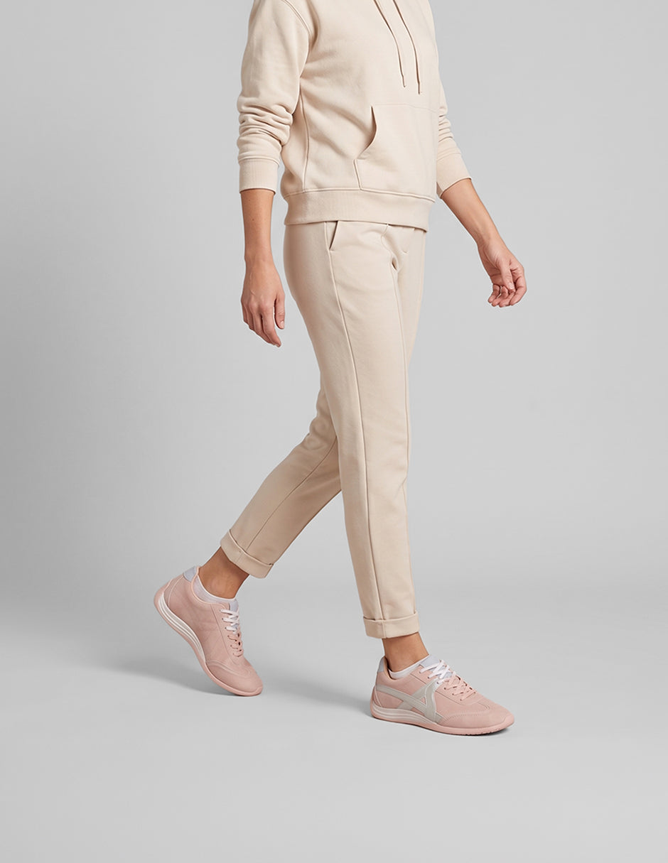 Tenis con cordones  Sam en Piel vegana – Rosa