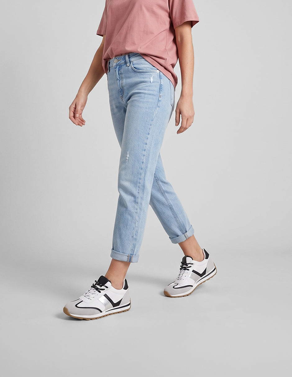 Tenis con cordones  Sam en Piel vegana – Blanco