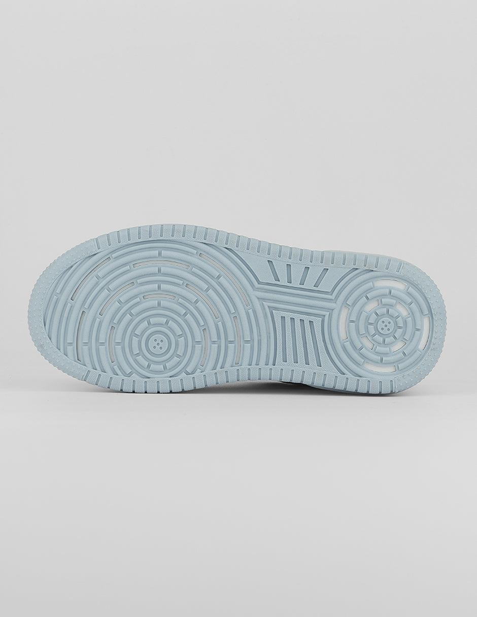 Tenis con cordones  Urban en Piel vegana – Azul