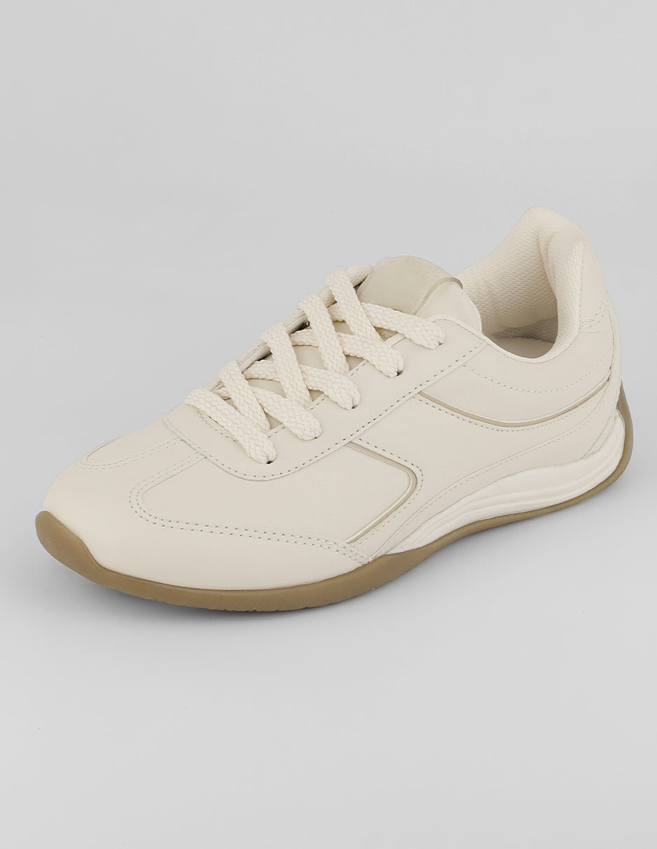Tenis con cordones  Vegano en Piel vegana – Latte