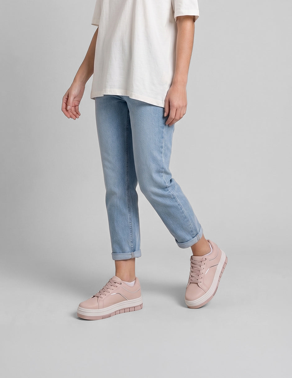 Tenis con cordones  Urban en Sintético – Rosa
