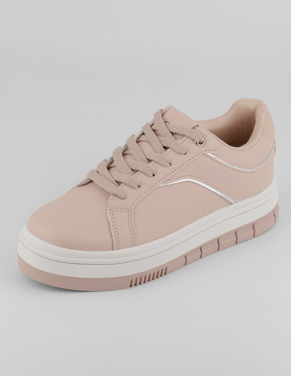 Tenis con cordones  Urban en Sintético – Rosa