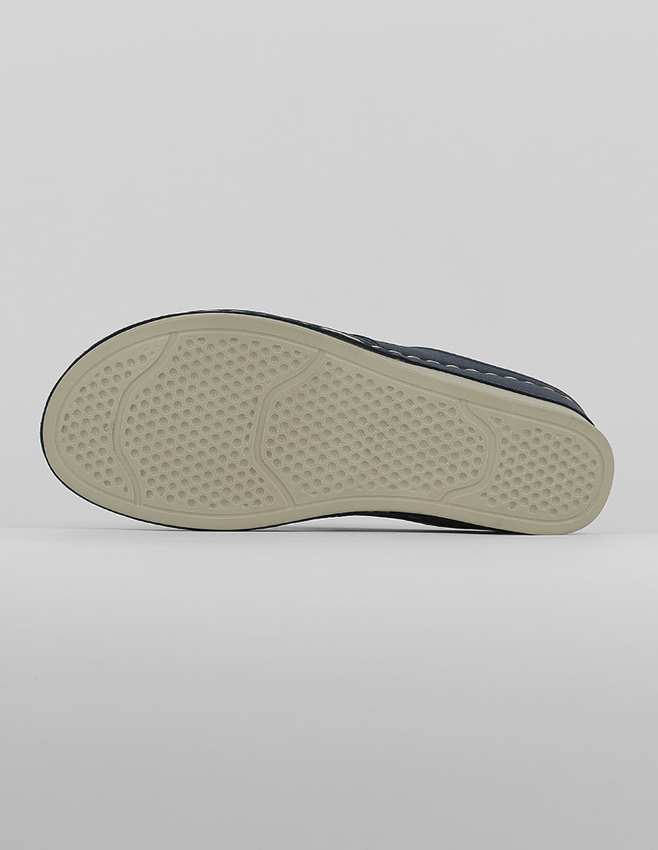Sandalias con plataforma Comfy en Piel vegana – Azul