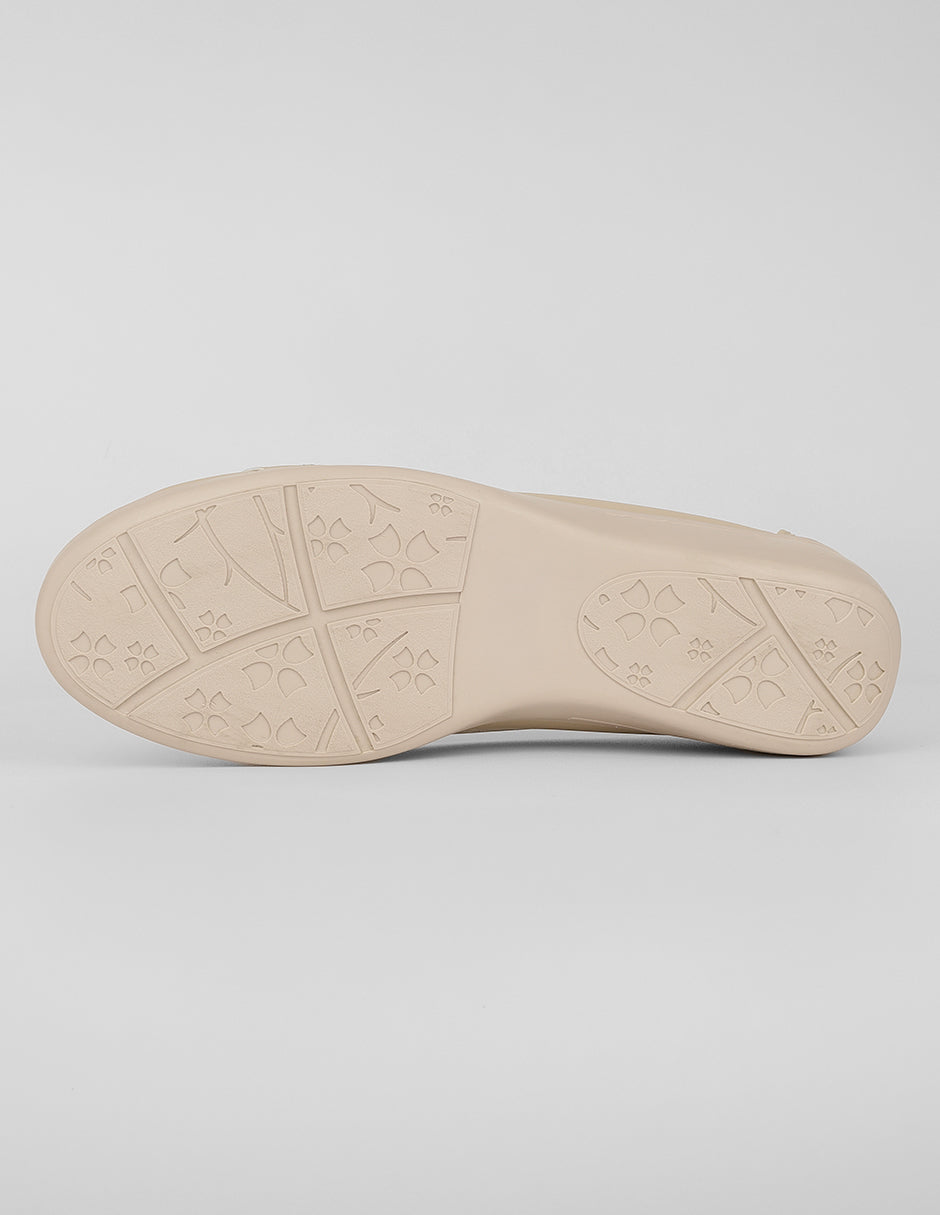 Flats clásicas Lane en Piel vegana – Beige