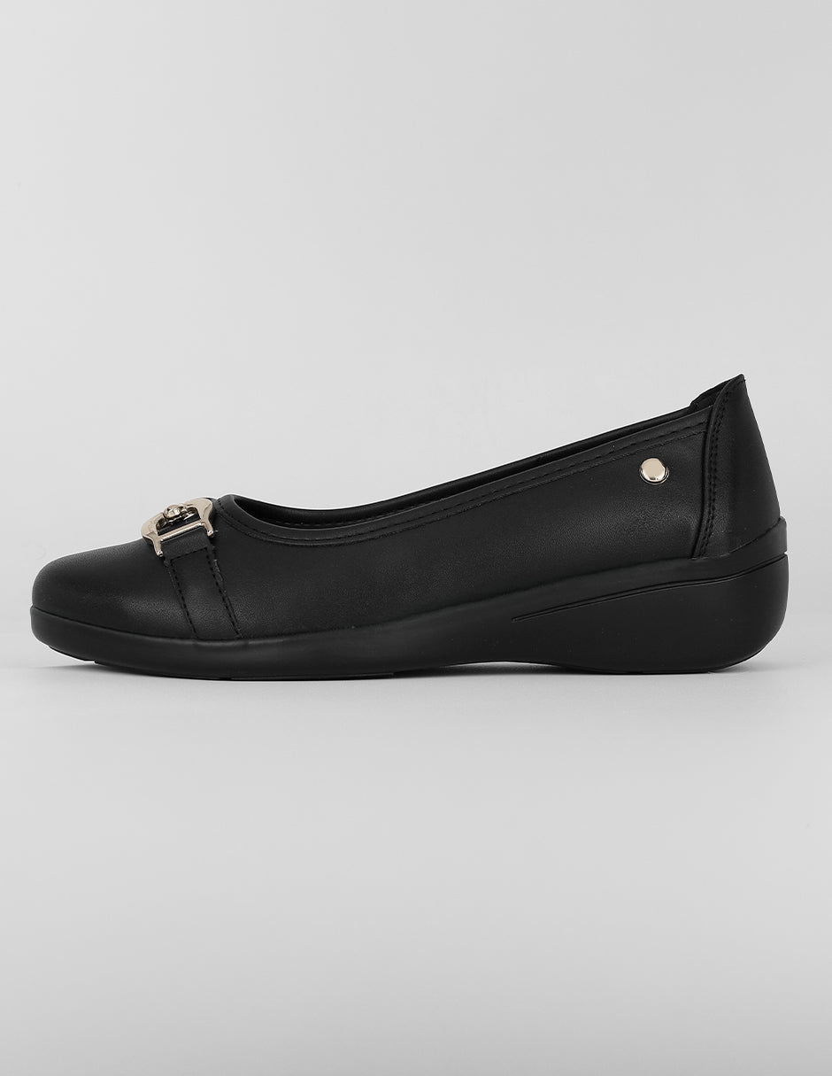 Flats clásicas Exterior Piel vegana Color Negro Para Mujer De RBCOLLECTION