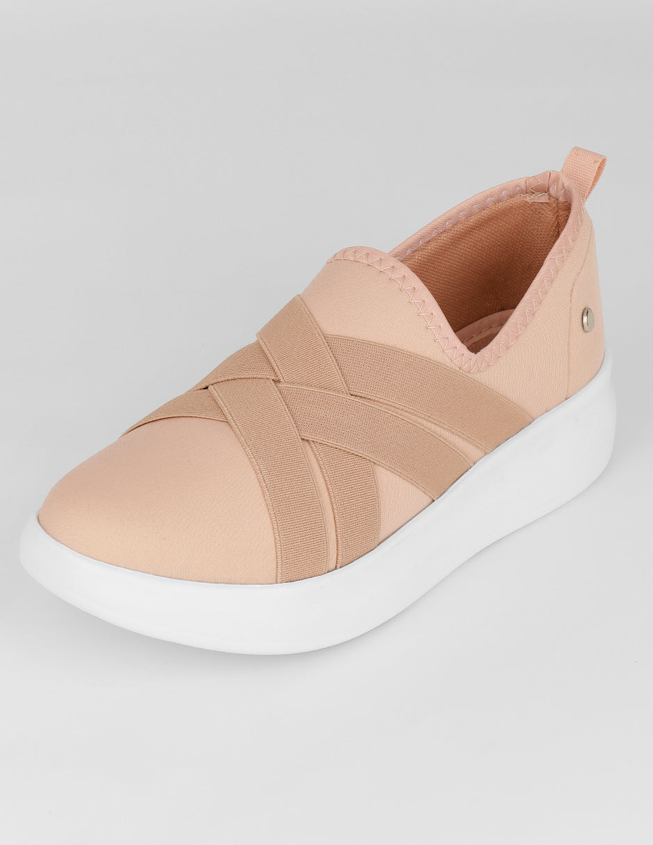 Tenis sin cordones  Comfy en Textil – Rosa