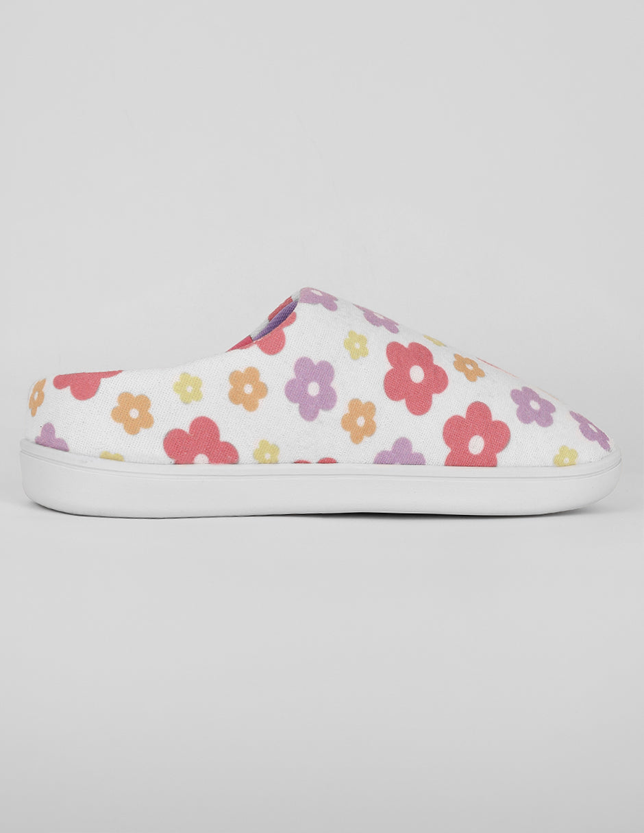 Pantuflas Cozy en Textil – Blanco