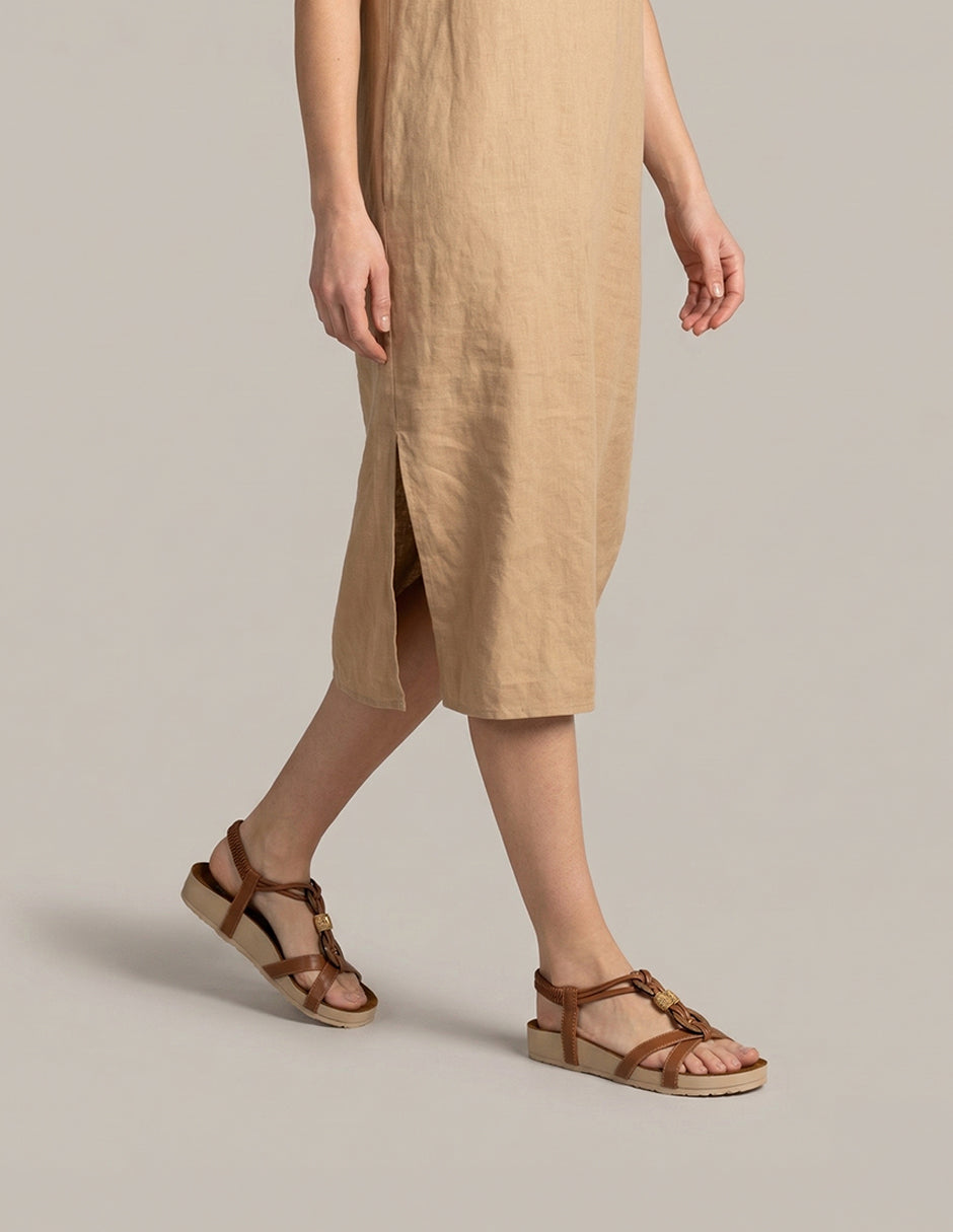 Sandalias de piso Ave en Piel vegana – Café
