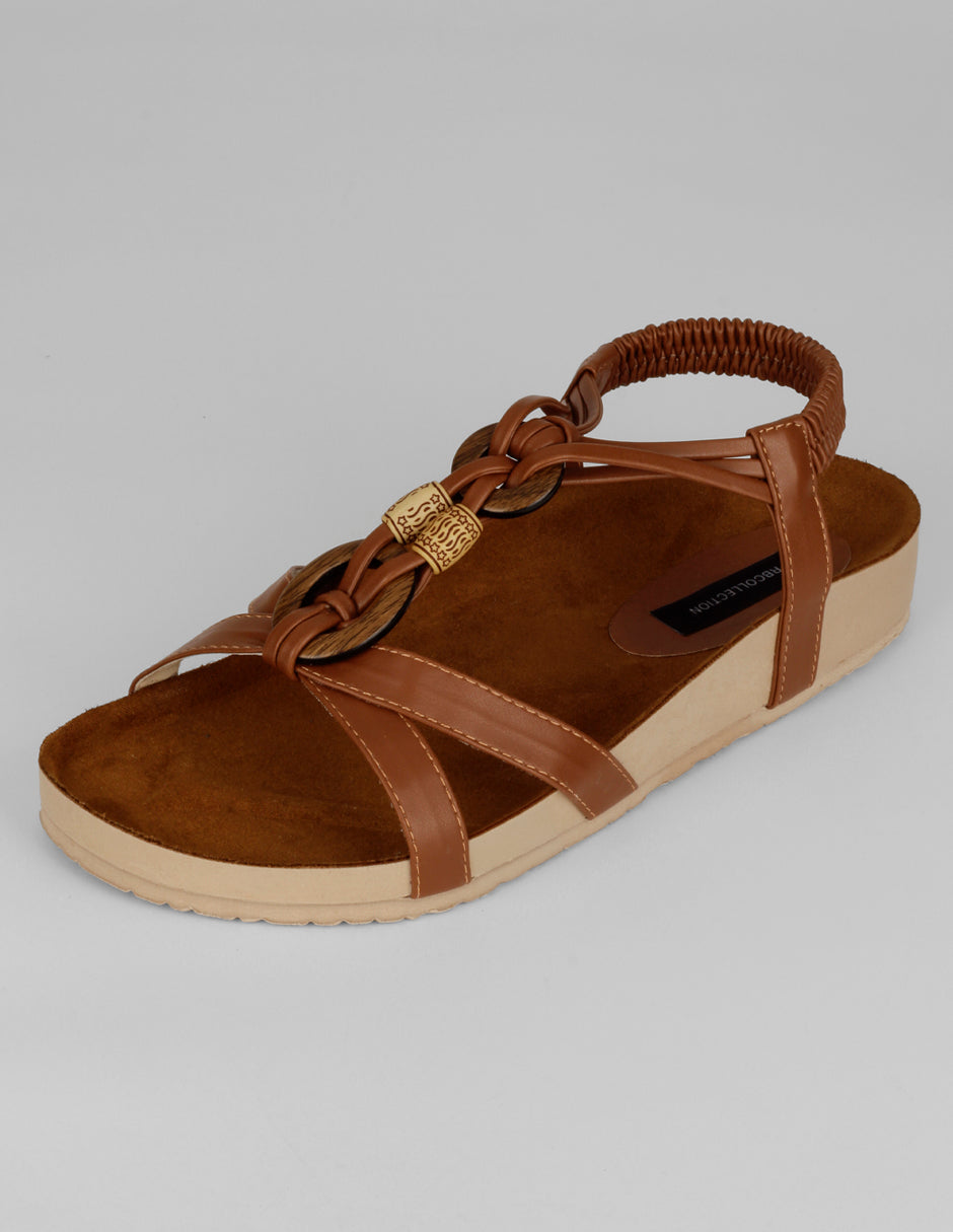 Sandalias de piso Ave en Piel vegana – Café