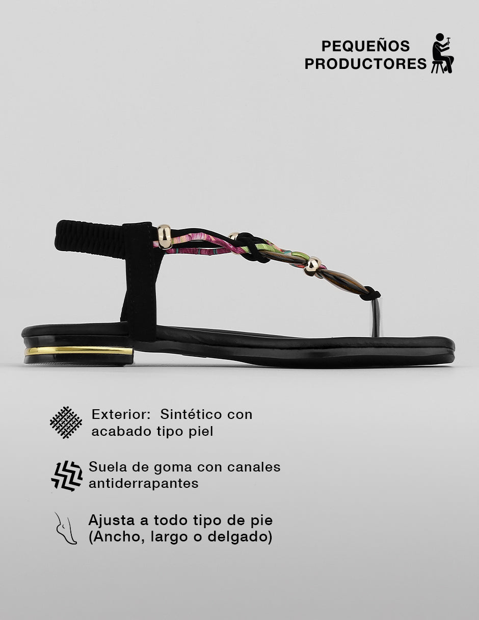 Sandalias de piso Ave en Sintético – Negro