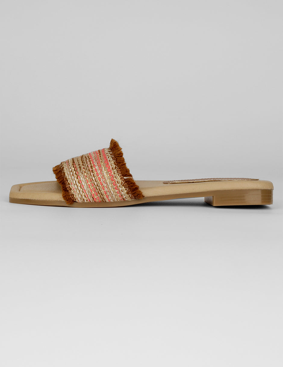 Sandalias de piso Exterior Textil Color Café Para Mujer De RBBASICS