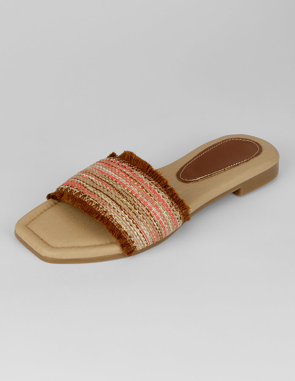 Sandalias de piso Soft en Textil – Café