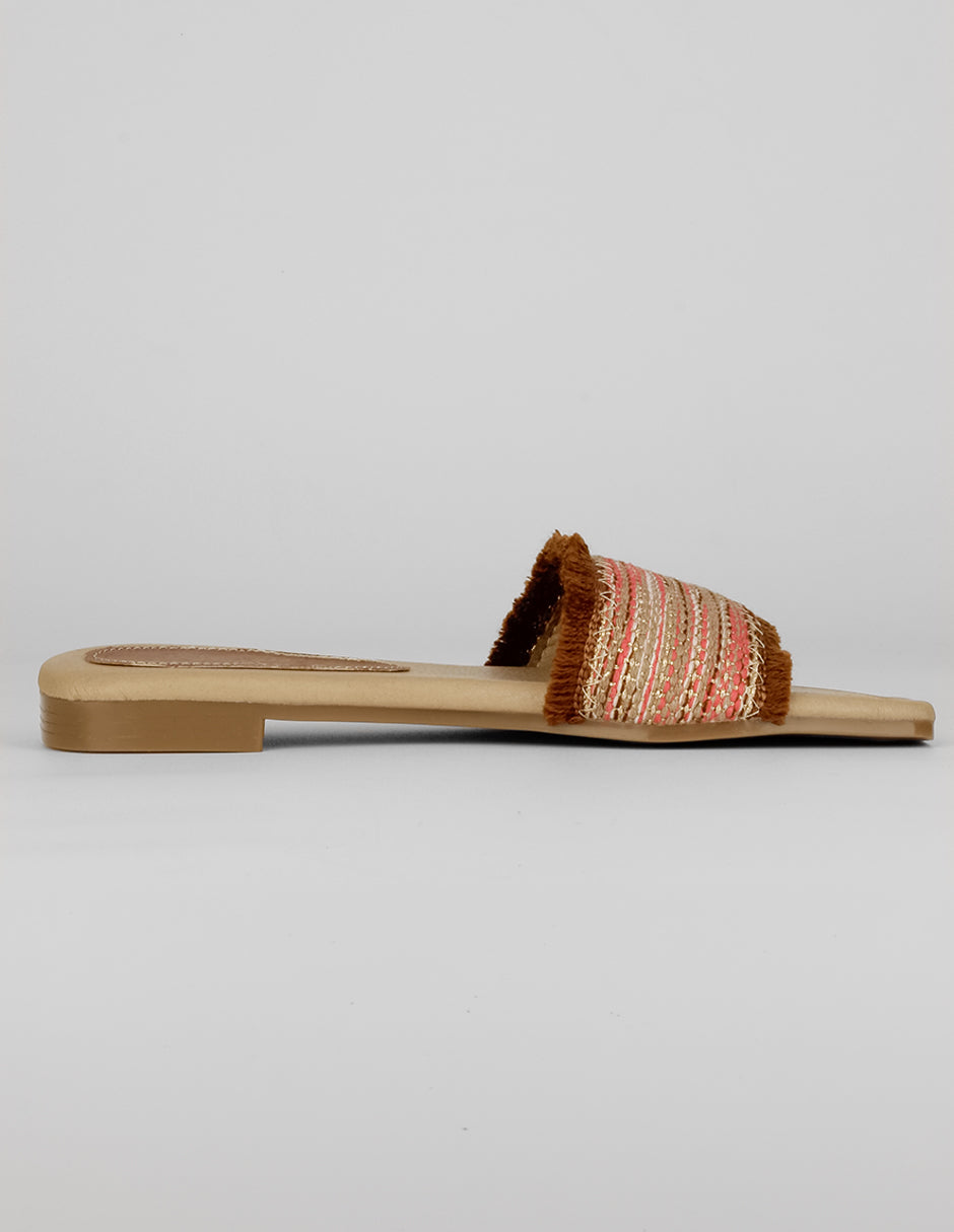 Sandalias de piso Soft en Textil – Café
