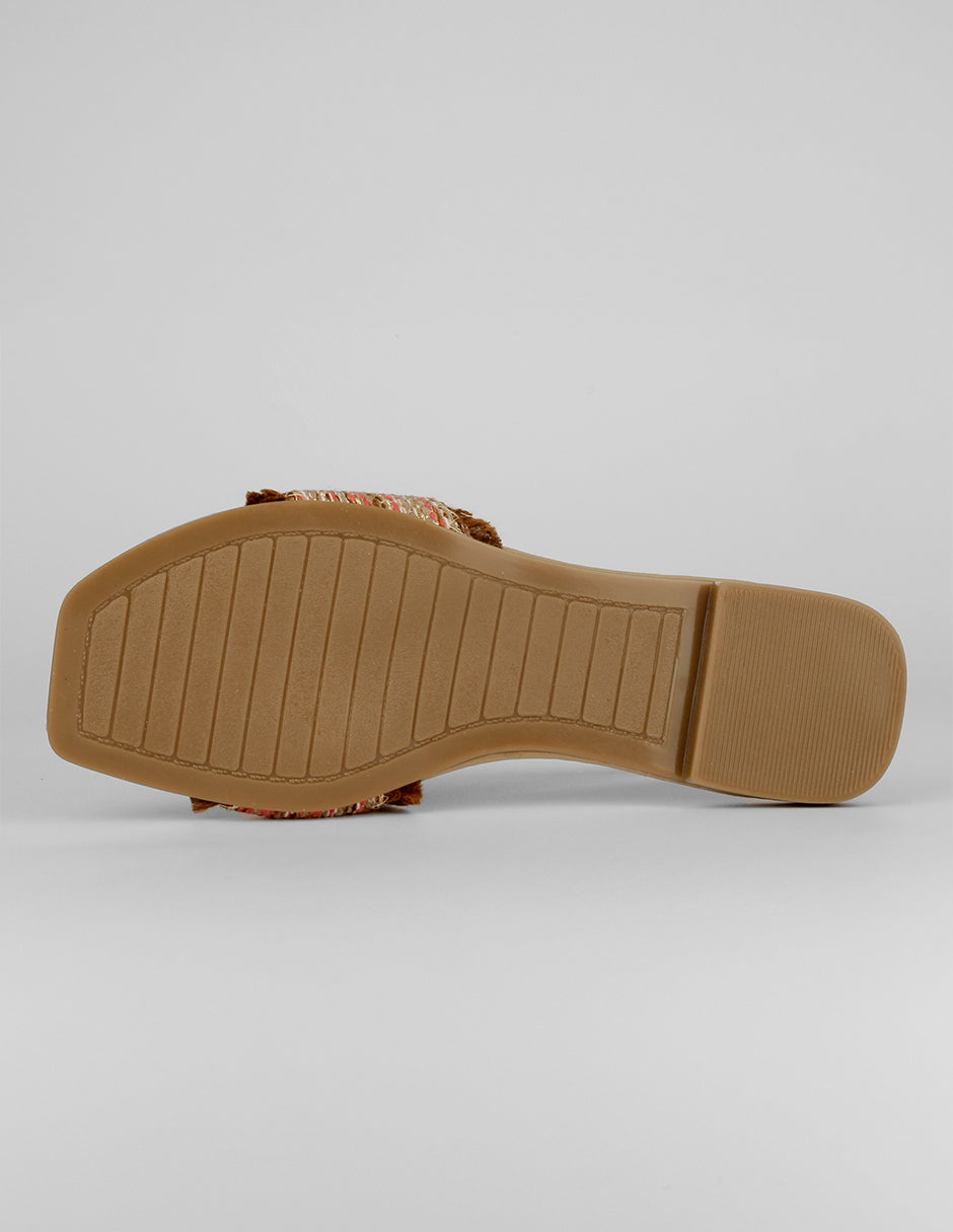 Sandalias de piso Soft en Textil – Café