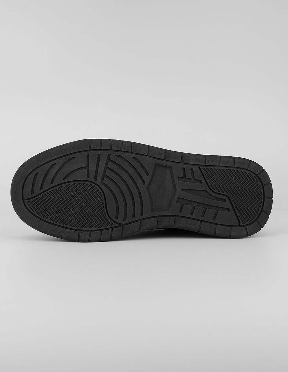 Tenis con cordones  Urban en Piel vegana – Negro