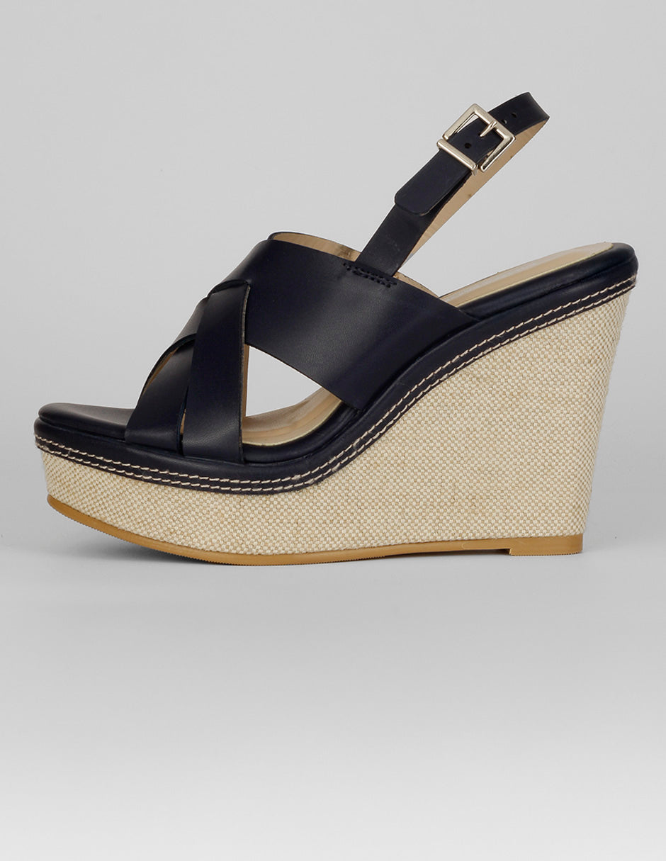 Sandalias con plataforma Exterior Piel vegana Color Azul Para Mujer De RBCOLLECTION