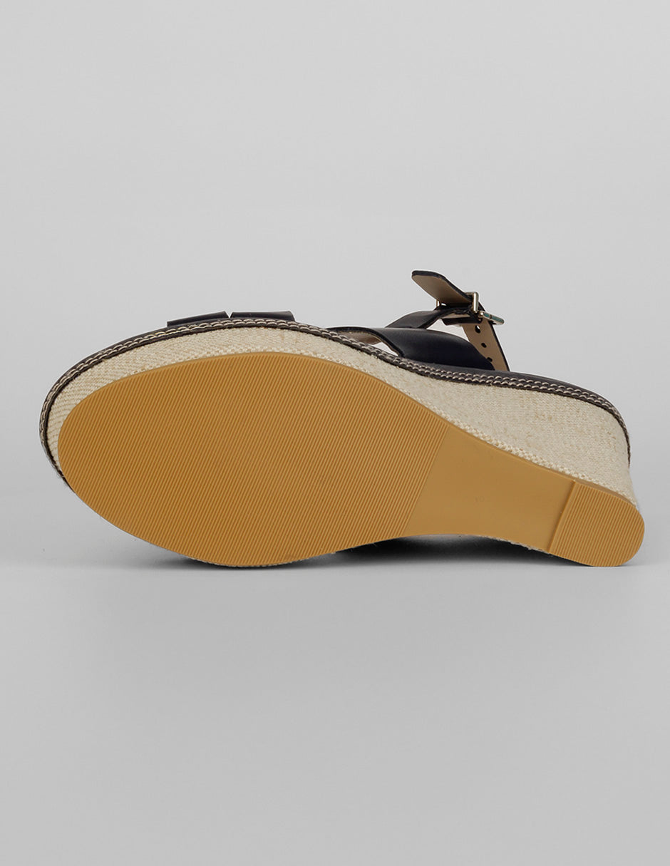 Sandalias con plataforma Naia en Piel vegana – Azul