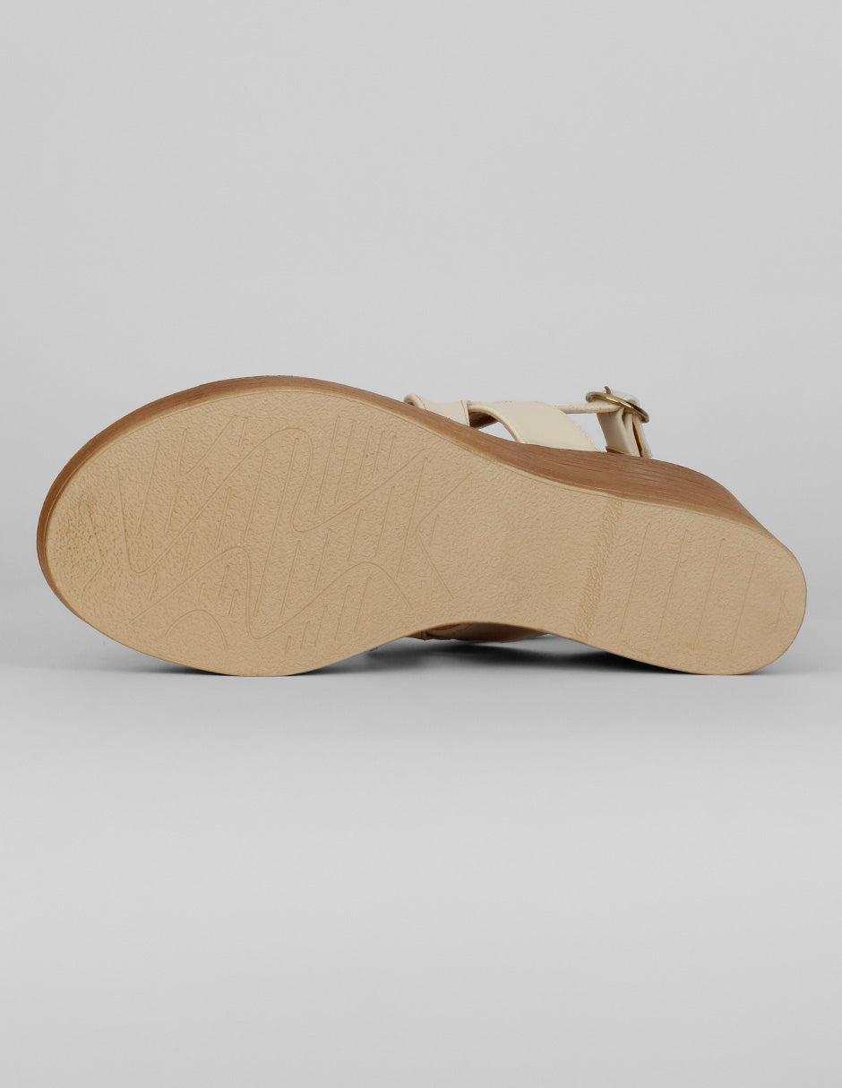 Sandalias con plataforma Naia en Sintético – Latte