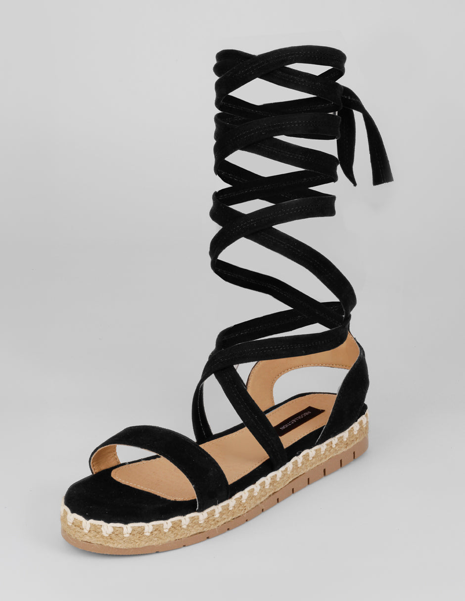 Sandalias con plataforma Naia en Gamuza – Negro
