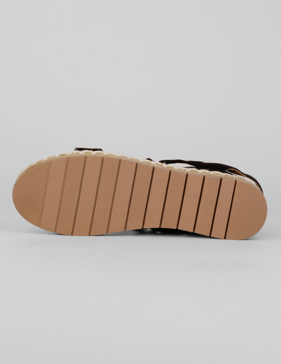 Sandalias con plataforma Naia en Gamuza – Negro