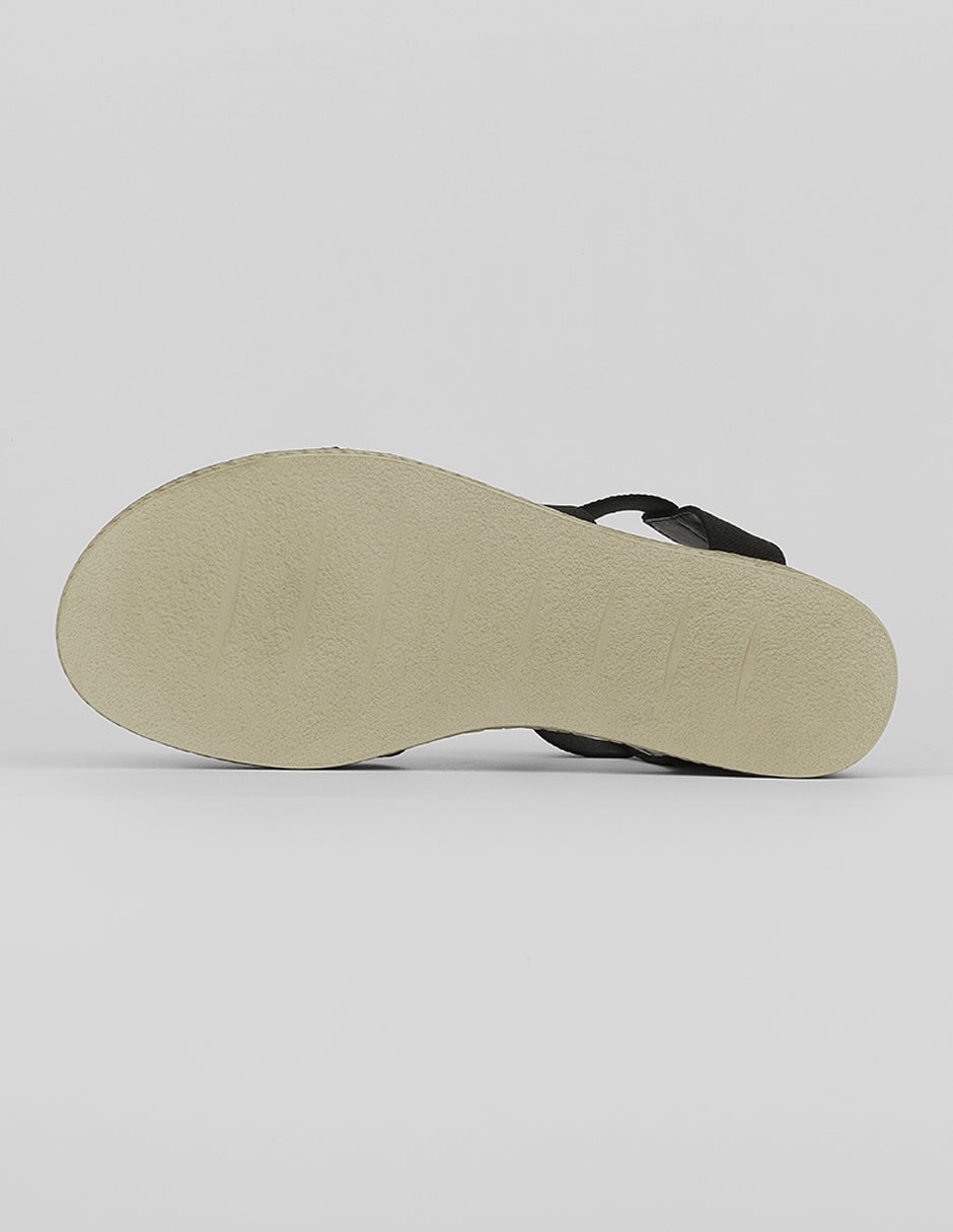 Sandalias con plataforma Soft en Textil – Negro