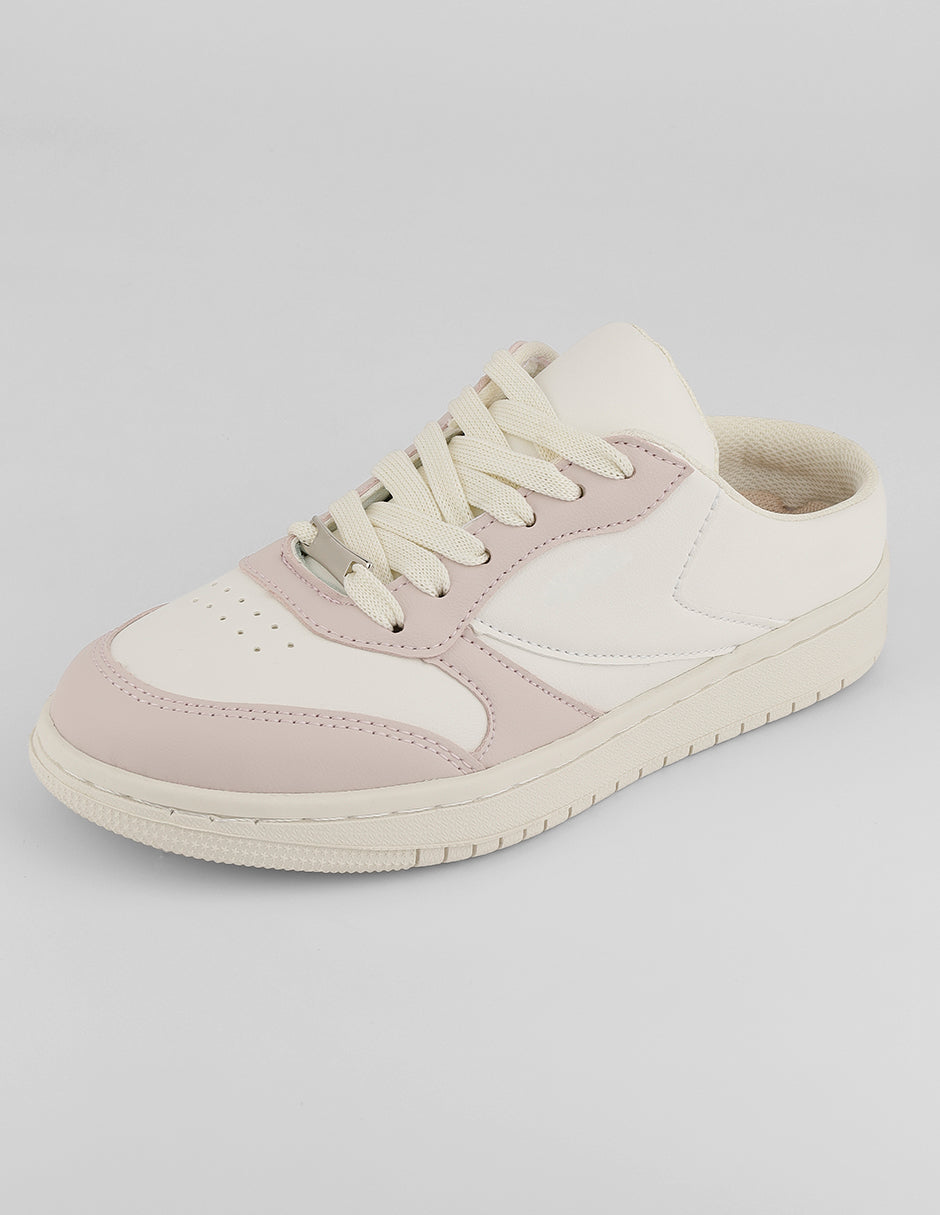 Tenis con cordones  Urban en Piel vegana – Latte