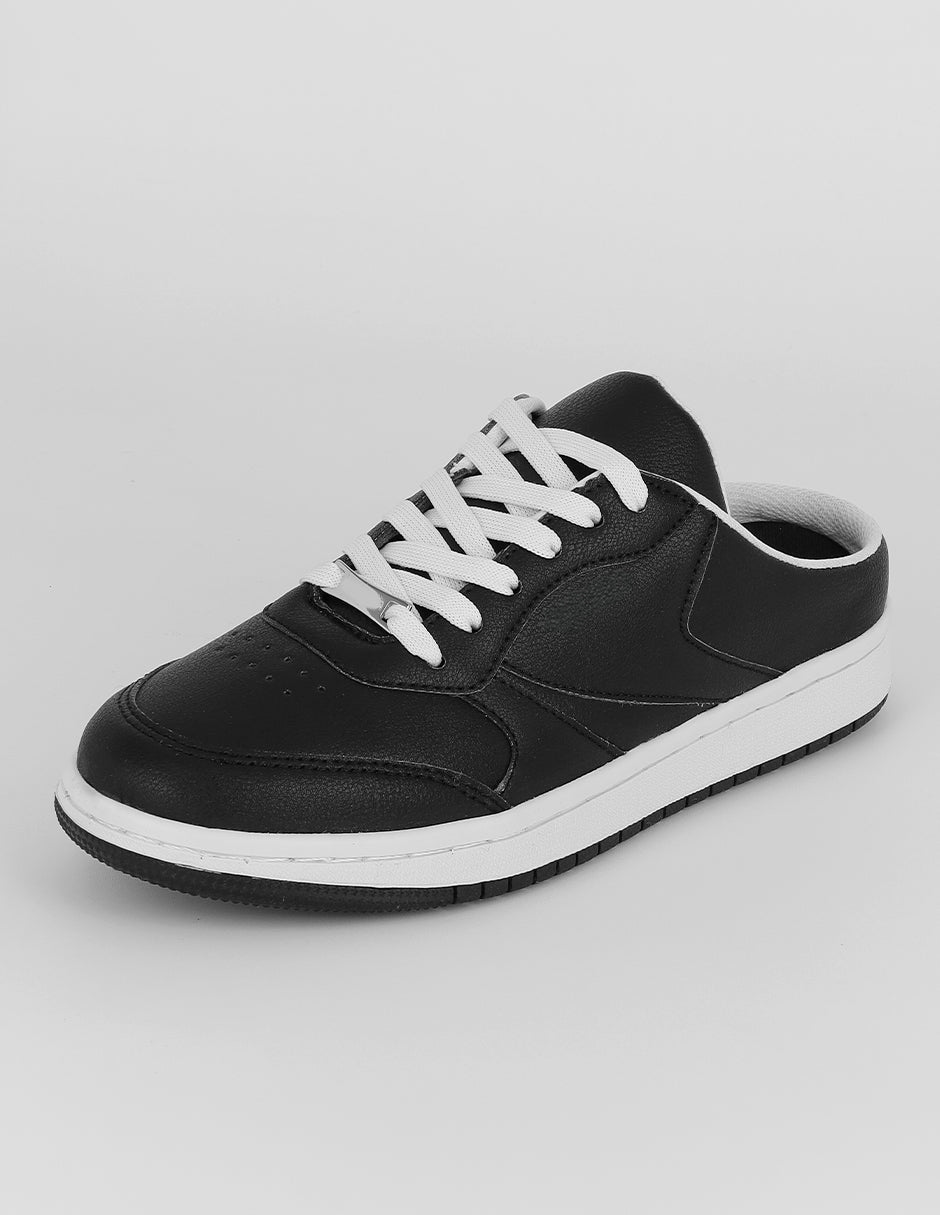 Tenis con cordones  Switch en Piel vegana – Negro